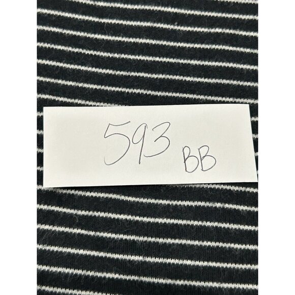 Liz Claiborne Striped Turtleneck Long Sleeve Top Black White Sz Small Knit Chic - Picture 8 of 9